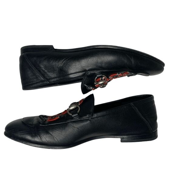Gucci Brixton Snake-Appliqué Loafers Horsebit Slip On Shoes Mens Size 6/US 6.5 - Picture 8 of 13